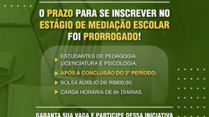 ATENÇÃO, ESTUDANTES! PRAZO PRORROGADO!