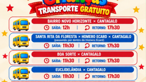 DIA DAS CRIANÇAS COM TRANSPORTE GRATUITO!