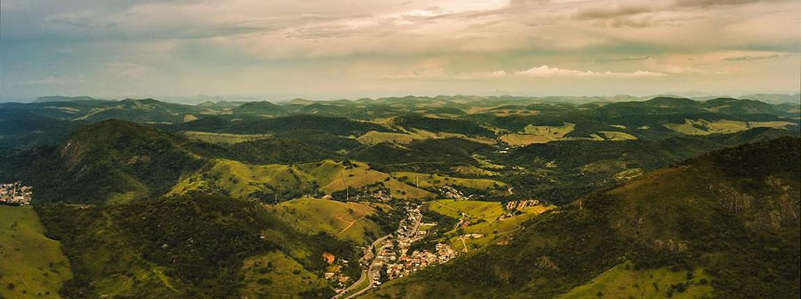 Vista aérea do Município de Cantagalo RJ